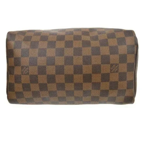 AUTHENTIC LOUIS VUITTON SPEEDY 25 HAND BAG PURSE DAMIER EBENE AA3079 - Picture 3 of 11